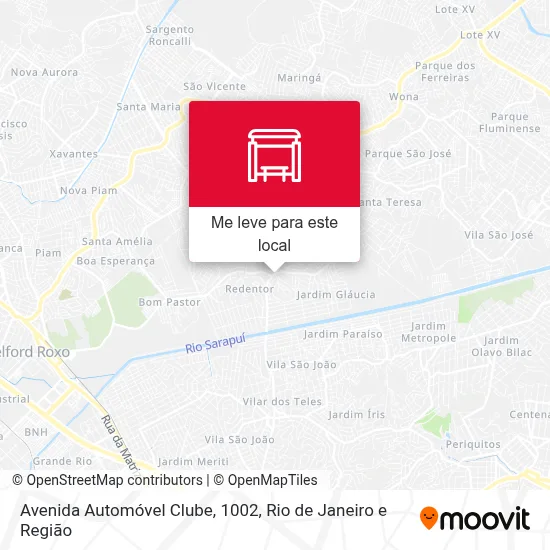 Avenida Automóvel Clube, 1002 mapa