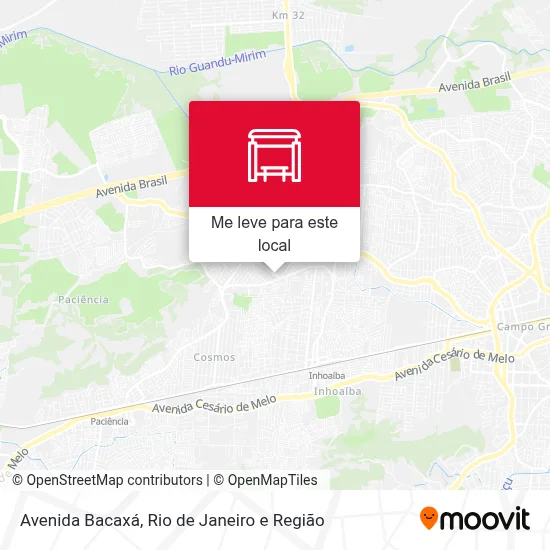 Avenida Bacaxá mapa