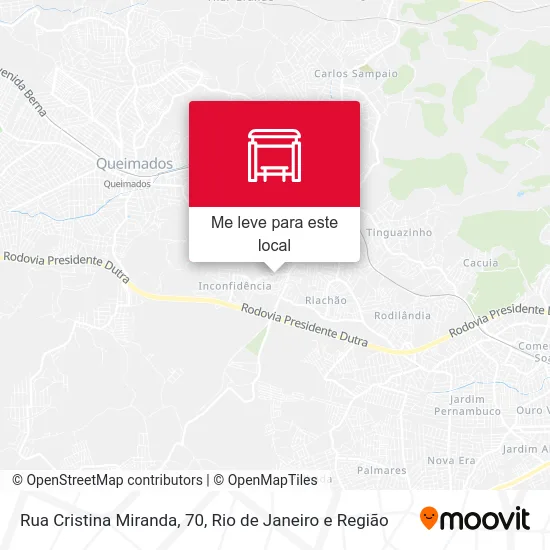 Rua Cristina Miranda, 70 mapa