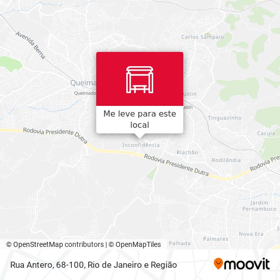 Rua Antero, 68-100 mapa