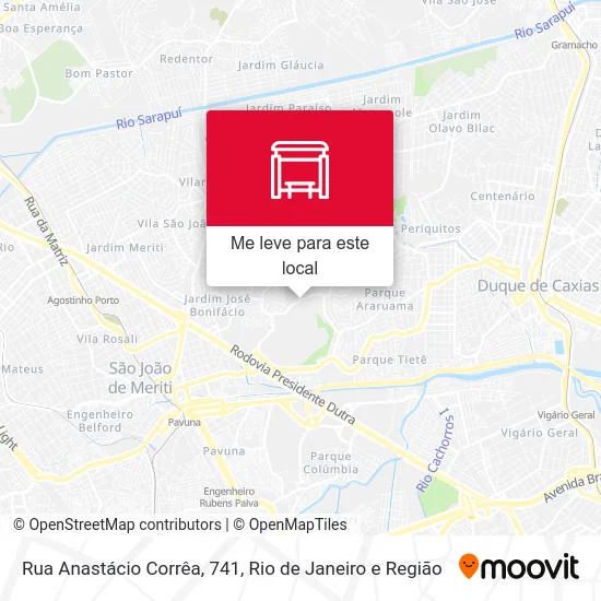 Rua Anastácio Corrêa, 741 mapa