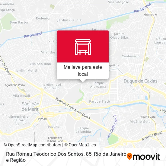 Rua Romeu Teodorico Dos Santos, 85 mapa