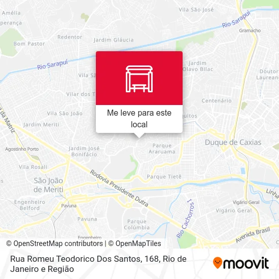 Rua Romeu Teodorico Dos Santos, 168 mapa
