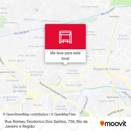 Rua Romeu Teodorico Dos Santos, 756 mapa