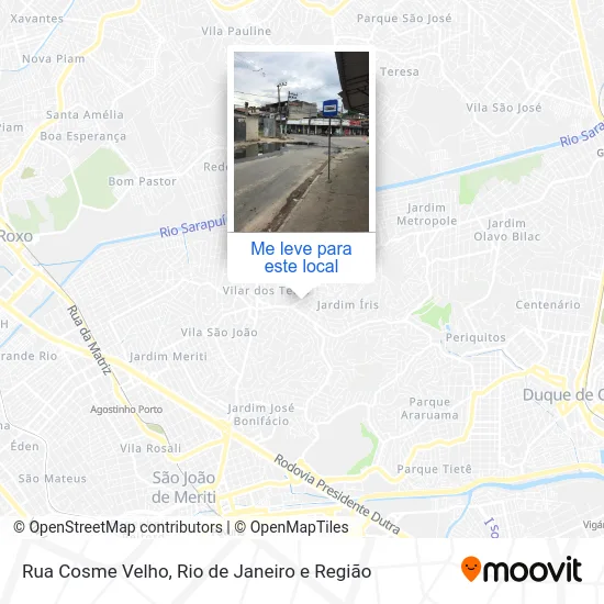 Rua Cosme Velho mapa