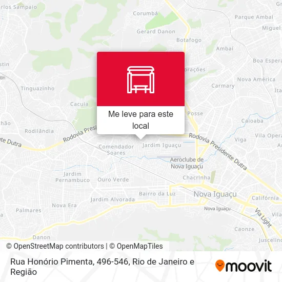 Rua Honório Pimenta, 496-546 mapa