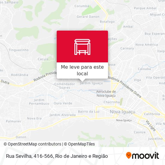 Rua Sevilha, 416-566 mapa