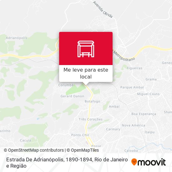 Estrada De Adrianópolis, 1890-1894 mapa