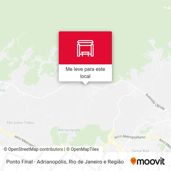 Ponto Final - Adrianopólis mapa