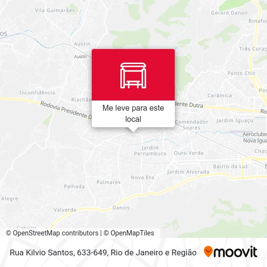 Rua Kilvio Santos, 633-649 mapa