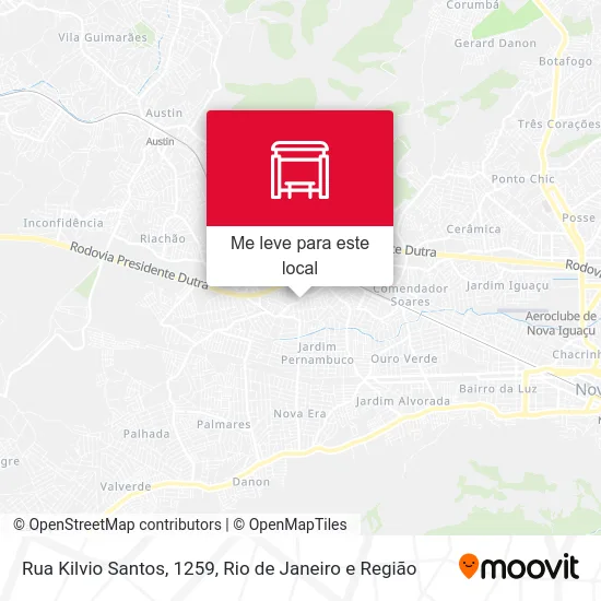 Rua Kilvio Santos, 1259 mapa