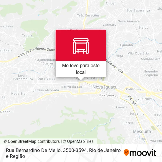 Rua Bernardino De Mello, 3500-3594 mapa