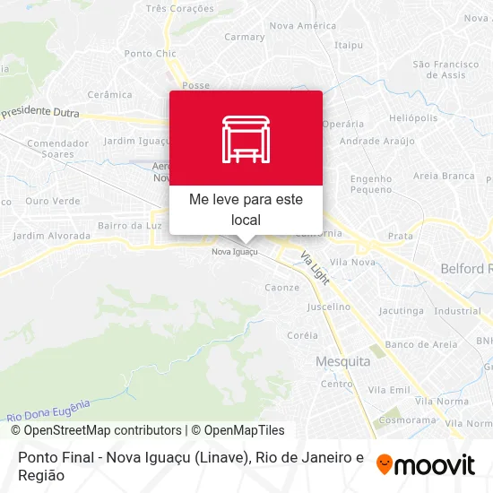 Ponto Final - Nova Iguaçu (Linave) mapa