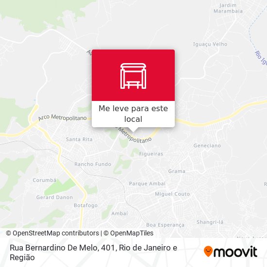 Rua Bernardino De Melo, 401 mapa