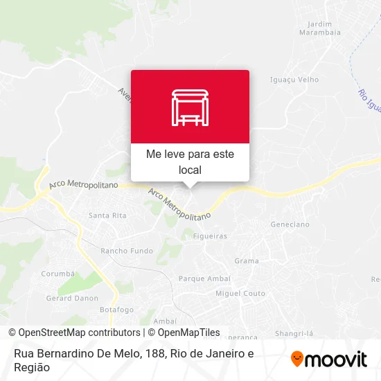 Rua Bernardino De Melo, 188 mapa