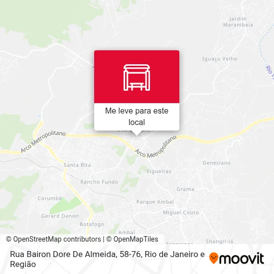 Rua Bairon Dore De Almeida, 58-76 mapa