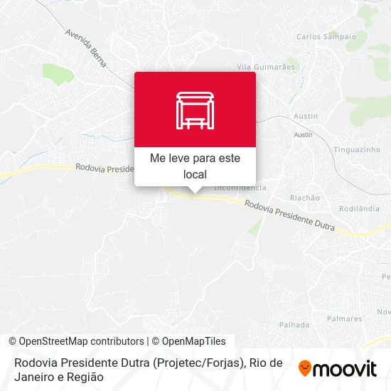 Rodovia Presidente Dutra (Projetec / Forjas) mapa