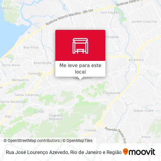 Rua José Lourenço Azevedo mapa