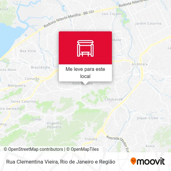 Rua Clementina Vieira mapa