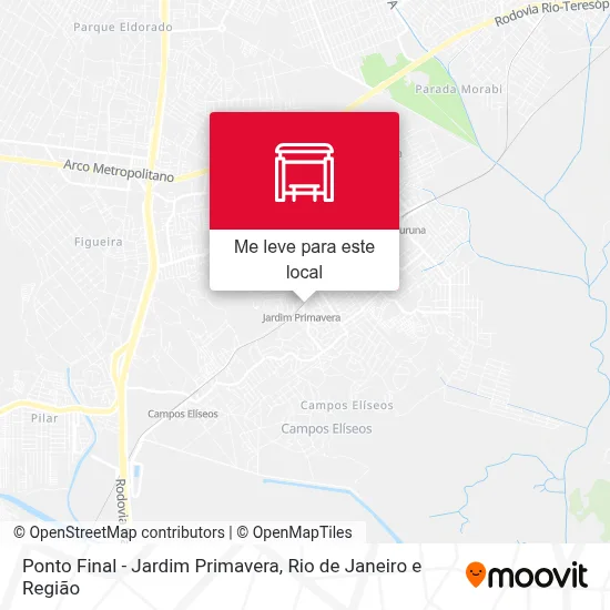 Ponto Final - Jardim Primavera mapa