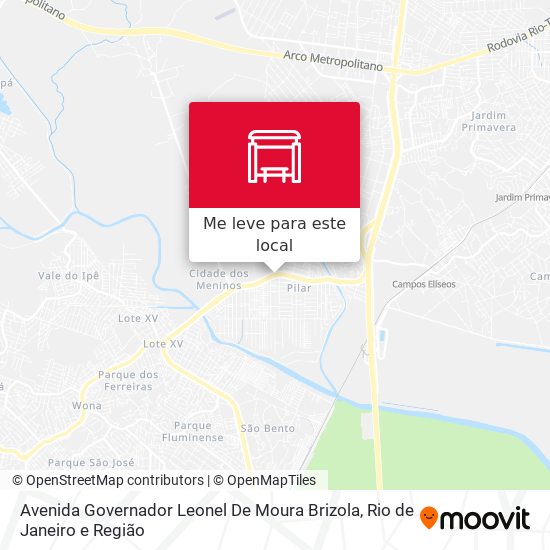 Avenida Governador Leonel De Moura Brizola mapa