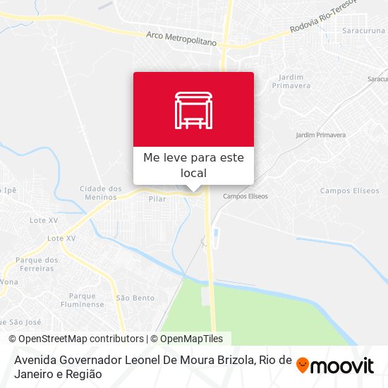 Avenida Governador Leonel De Moura Brizola mapa