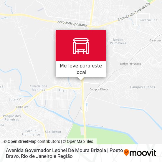 Avenida Governador Leonel De Moura Brizola | Posto Bravo mapa