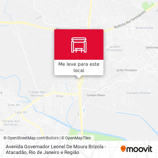 Avenida Governador Leonel De Moura Brizola - Atacadão mapa