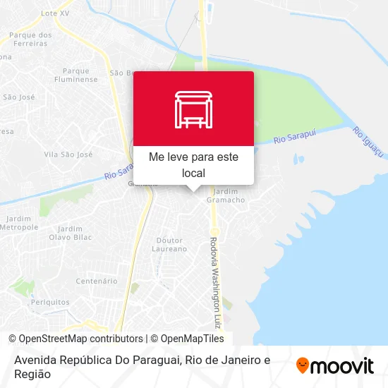 Avenida República Do Paraguai mapa