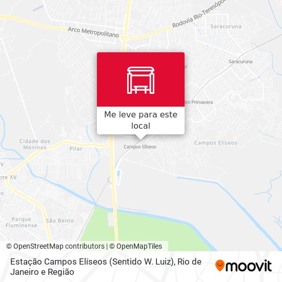 Estação Campos Elíseos (Sentido W. Luiz) mapa
