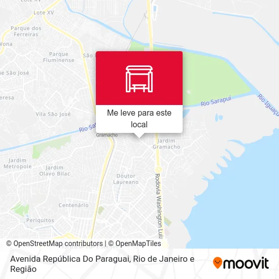 Avenida República Do Paraguai mapa