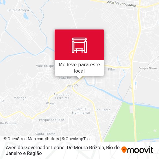 Avenida Governador Leonel De Moura Brizola mapa