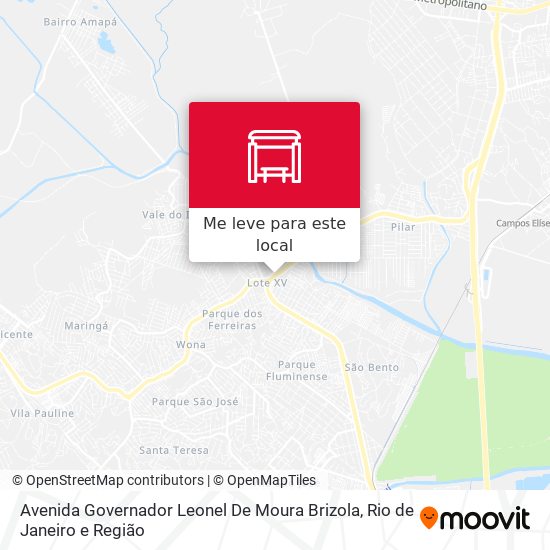 Avenida Governador Leonel De Moura Brizola mapa