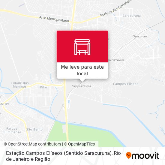 Estação Campos Elíseos (Sentido Saracuruna) mapa