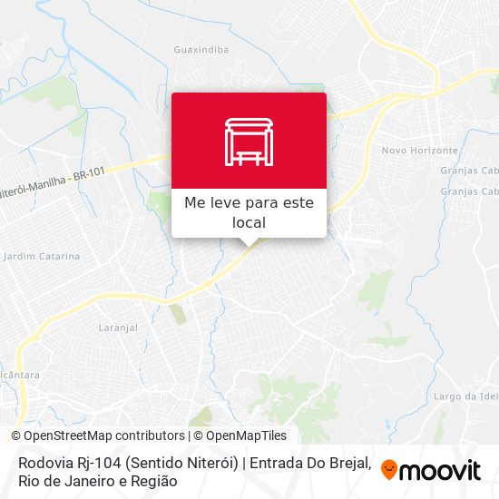 Rodovia Rj-104 (Sentido Niterói) | Entrada Do Brejal mapa