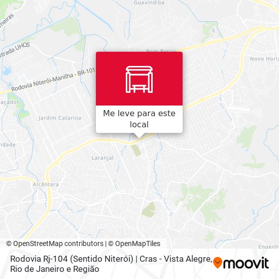 Rodovia Rj-104 (Sentido Niterói) | Cras - Vista Alegre mapa