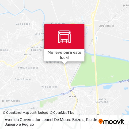 Avenida Governador Leonel De Moura Brizola mapa