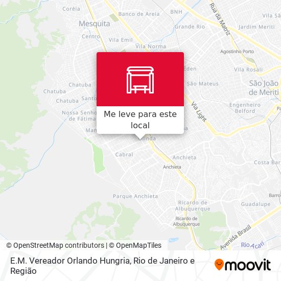 E.M. Vereador Orlando Hungria mapa