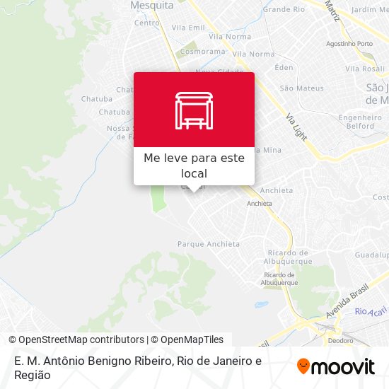 E. M. Antônio Benigno Ribeiro mapa