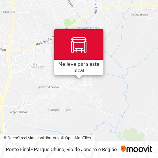 Ponto Final - Parque Chuno mapa