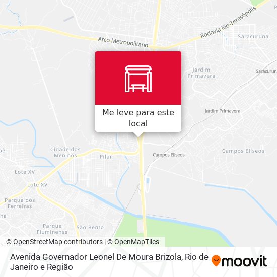 Avenida Governador Leonel De Moura Brizola mapa