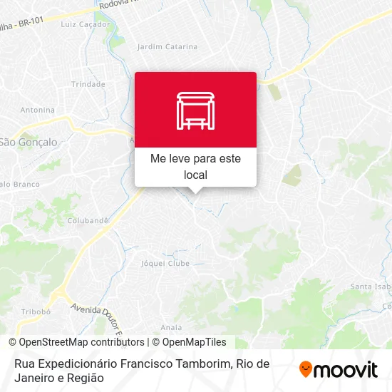 Rua Expedicionário Francisco Tamborim mapa