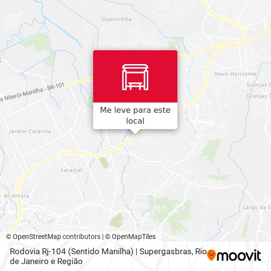 Rodovia Rj-104 (Sentido Manilha) | Supergasbras mapa