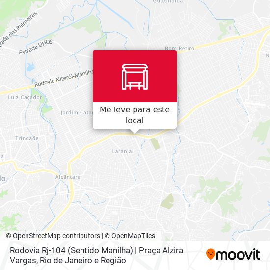 Rodovia Rj-104 (Sentido Manilha) | Praça Alzira Vargas mapa