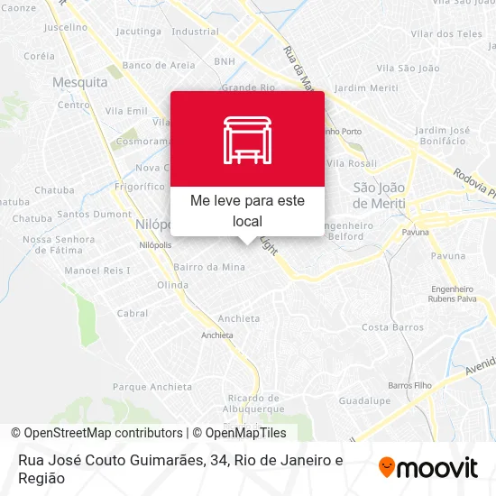Rua José Couto Guimarães, 34 mapa