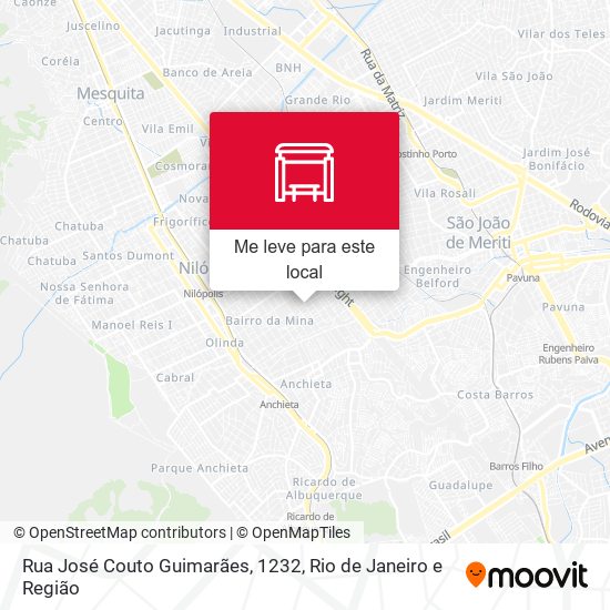 Rua José Couto Guimarães, 1232 mapa
