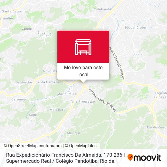 Rua Expedicionário Francisco De Almeida, 170-236 | Supermercado Real / Colégio Pendotiba mapa