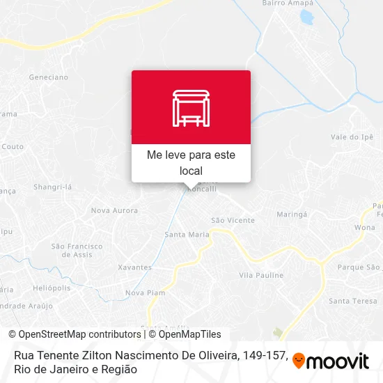 Rua Tenente Zilton Nascimento De Oliveira, 149-157 mapa