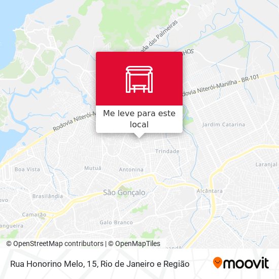 Rua Honorino Melo, 15 mapa