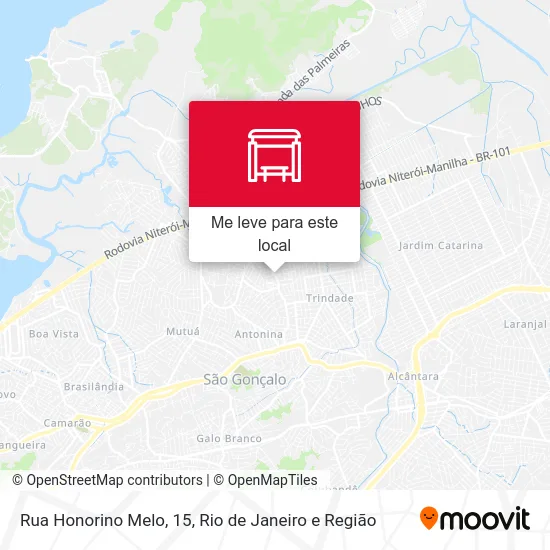Rua Honorino Melo, 15 mapa